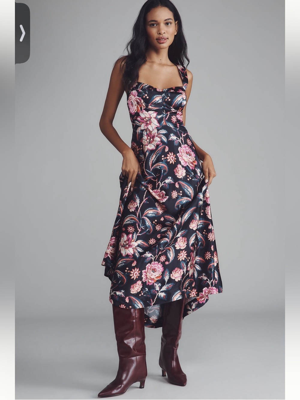 The Anthropologie Maeve Jocelyn Sleeveless Slip Midi Dress